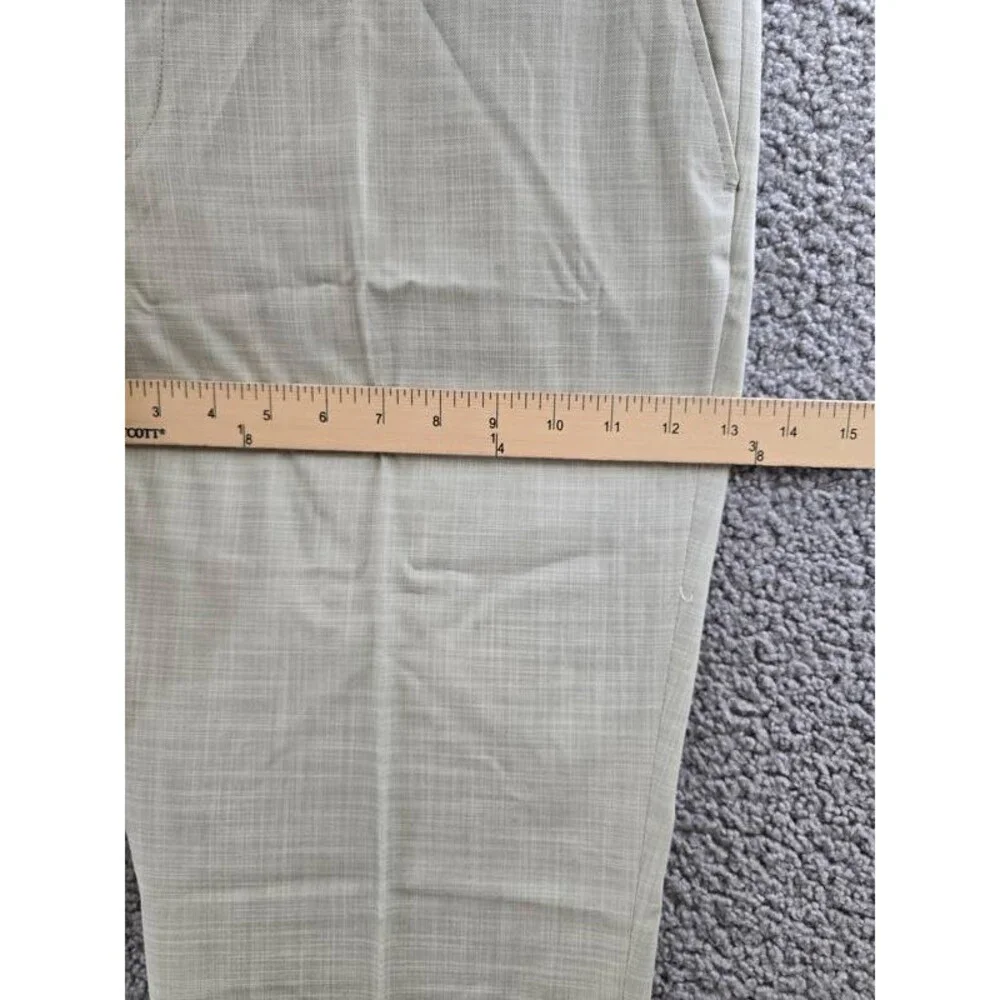 Calvin Klein Slim-Fit Dress Pants Men's 38Wx30L Taupe Solid Zip/Button Closure